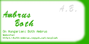 ambrus both business card
